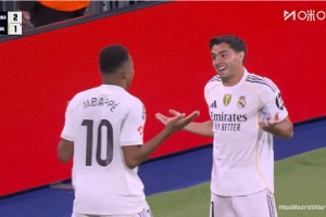 【集錦】西甲-維尼修斯雙響姆巴佩傳射+傷退 皇馬3-1十人黃潛