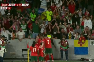 葡萄牙上演絕殺！特林康精準傳中魯本-內(nèi)維斯頭球破門！