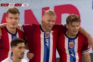 魔人上演帽子戲法！哈蘭德小角度頭球破門！本場兩進頭球！