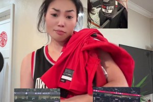 都是楊瀚森球衣哈！女網(wǎng)紅珠姐：都說我是偽球迷 但我球衣多啊~