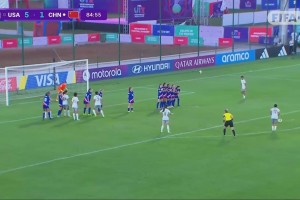 追回一球！曾屹婕任意球直接破門，中國女足仍然2-5落后美國女足