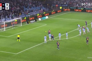 巴薩1-0塞爾塔！馬科斯·阿隆索手球送點，萊萬點射破門