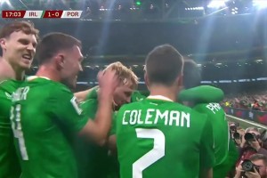 葡萄牙客場落后！門將科斯塔級失誤送角！愛爾蘭角球頭球接力破門